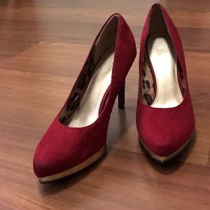 Christian Sirianio red suede heels